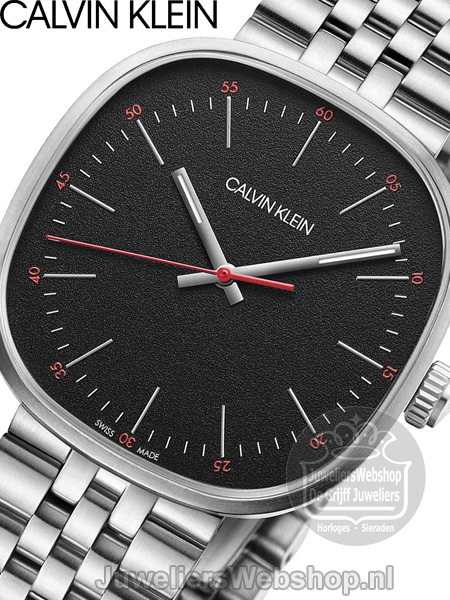 Calvin Klein Horloge Heren Squarely Zwart K9Q12131