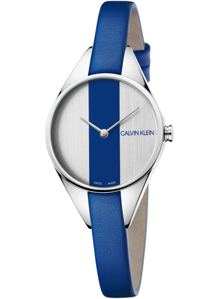 calvin klein horloge rebel K8P231V6 blauw met zilver