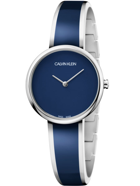 calvin klein k4e2n11n seduce extension horloge blauw met zilver