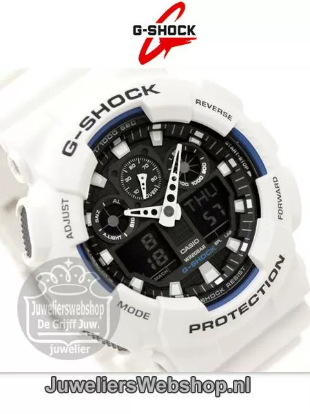 G-SHOCK GA-100B-7AER Wit G-Shock Horloge JuweliersWebshop