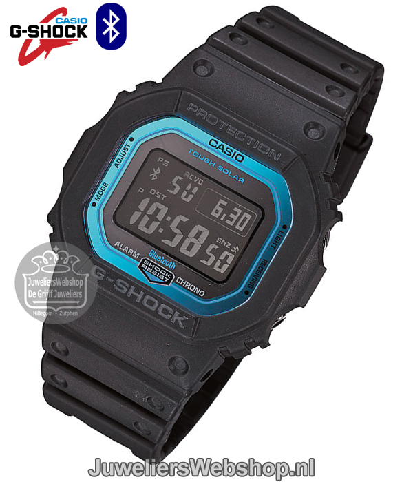 GW-B5600-2ER Casio Bluetooth horloge zwart met blauw