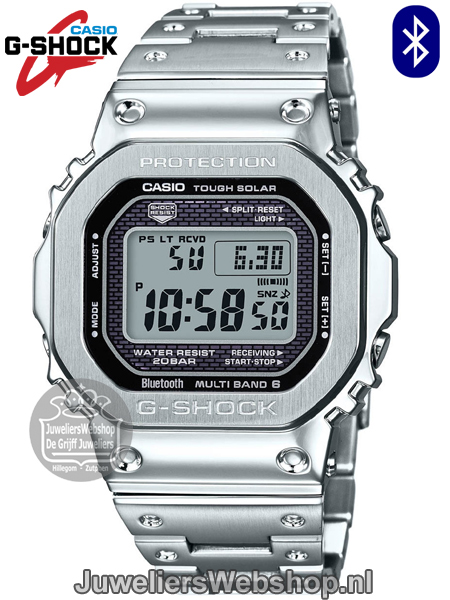 Casio The Origin G-Shock Full Metal horloge GMW-B5000D-1ER Solar Bluetooth zilver Limited Edition model