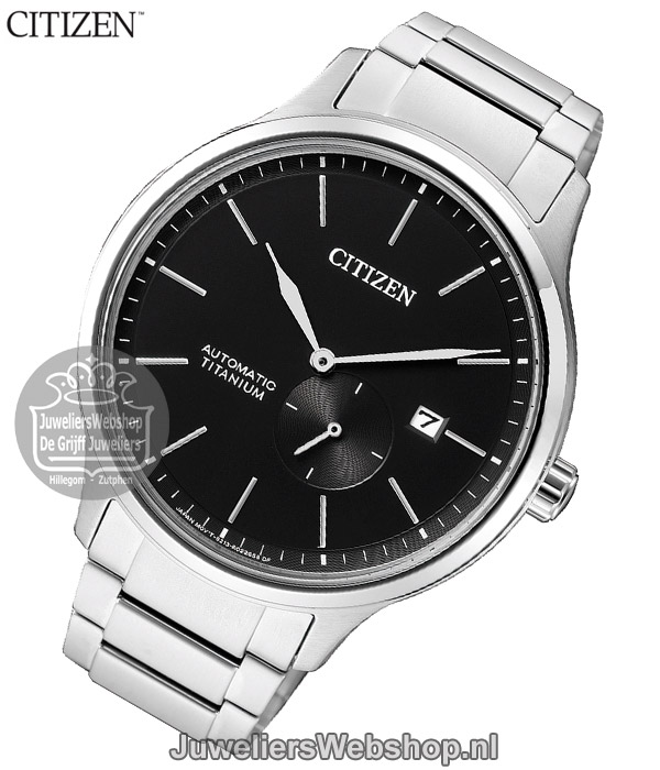 citizen mechanisch horloge NJ0090-81E titanium zwart