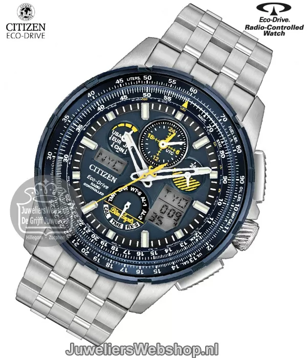 Citizen Blue Angels radio controlled horloge JY8058 50L eco drive