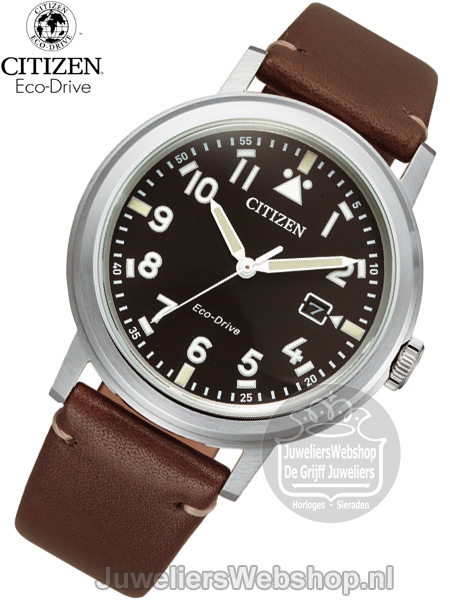citizen eco drive sport horloge AW1620-21E zwart