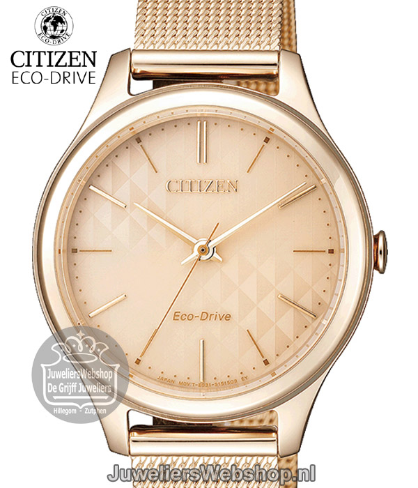 Citizen EM0503-83X Elegance Eco Drive Horloge Rosekleurig