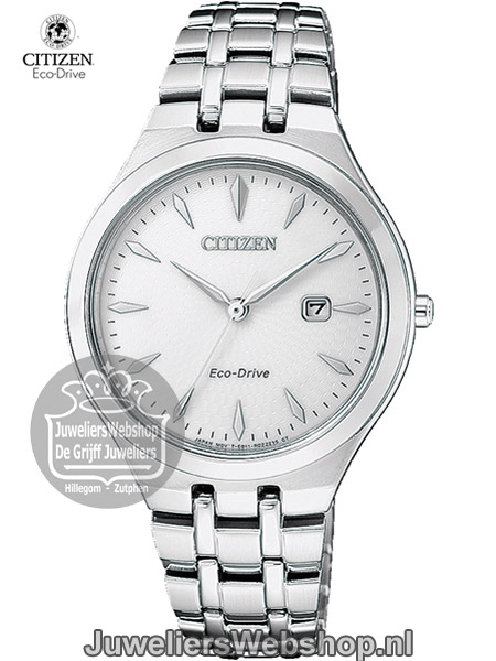 EW2490-80B Citizen Elegance Horloge Eco Drive Staal Wit