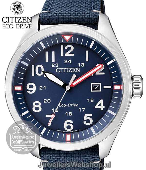 citizen heren horloge eco drive AW5000-16L sport blauw