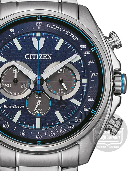 chronograaf CA4560-81L eco herenhorloge blauw Citizen drive horloge