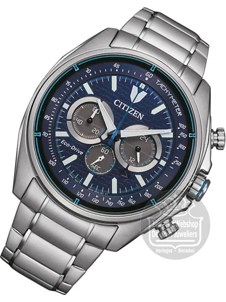 Citizen CA4560-81L horloge chronograaf eco blauw drive herenhorloge