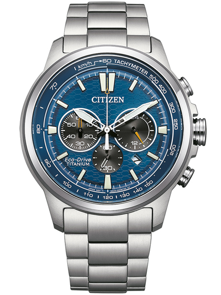 citizen CA4570-88L chrono herenhorloge titanium blauw