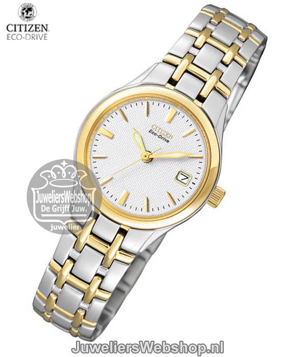 EW1264-50A citizen eco drive dames horloge bicolor