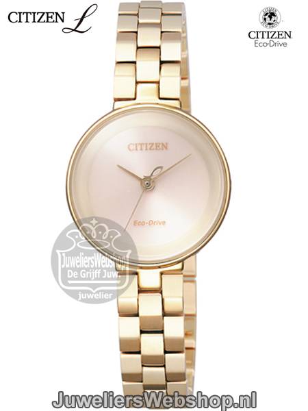 Citizen ew5503-59w eco drive elegance horloge ladies rosekleurig