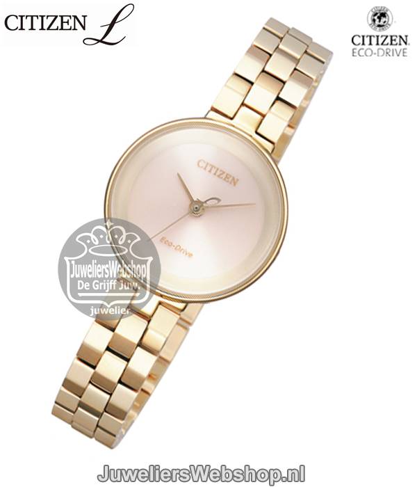 ew5503-59w citizen dames horloge elegance eco drive ladies rose