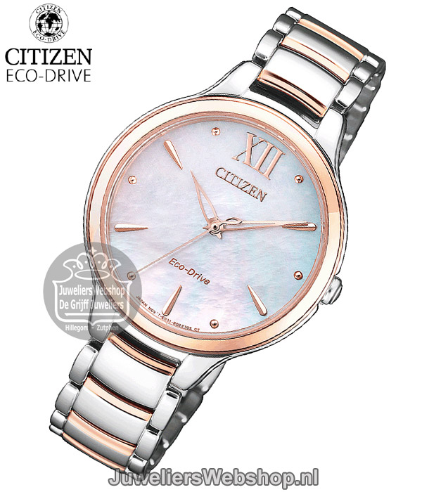 EM0556-87D citizen L dames horloge elegance eco drive ladies bicolor