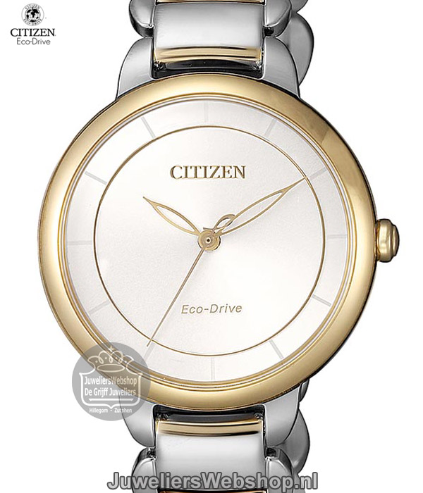 Citizen em0674-81A eco drive elegance horloge ladies bicolor