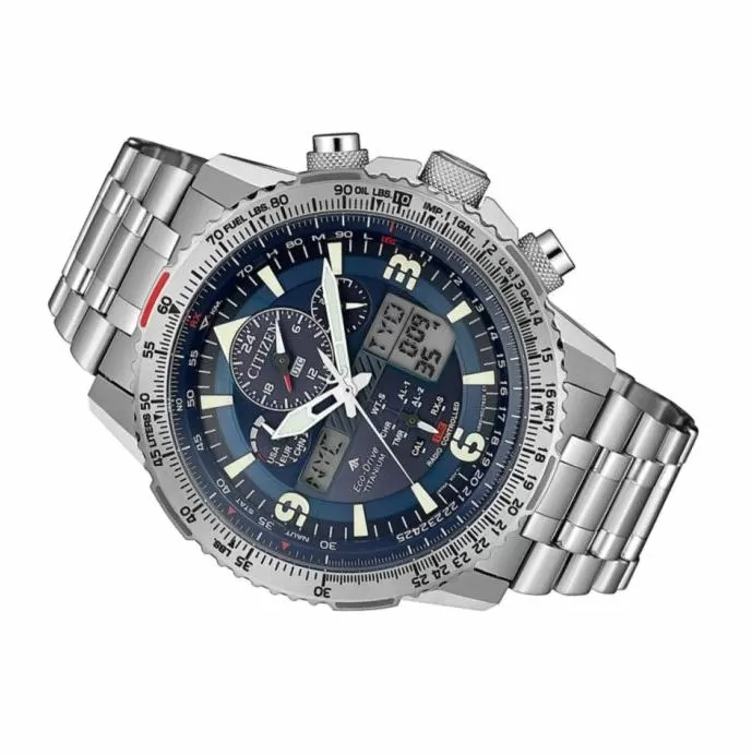 Citizen JY8100-80L horloge Skyhawk Radio Controlled Eco Drive Titanium