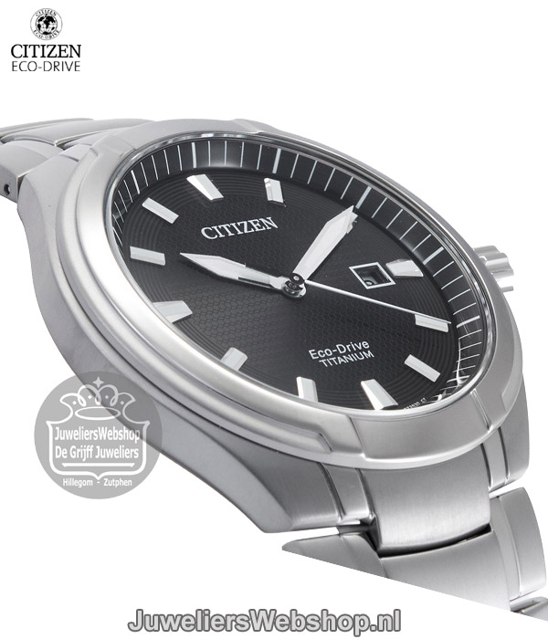 citizen eco drive titanium heren horloge bm7430-89e zwart