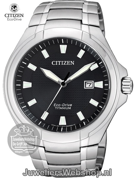 Citizen Eco Drive BM7430-89E Horloge Titanium Heren Zwart