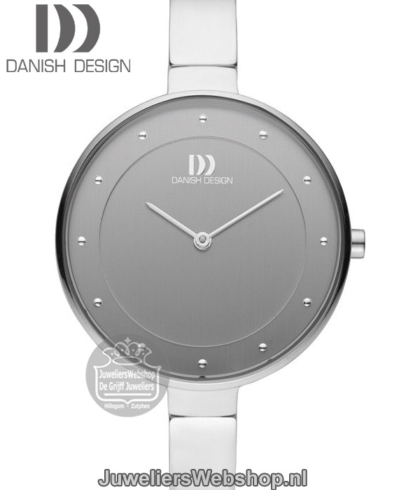 danish design iv64q1143 horloge dames titanium grijze wijzerplaat