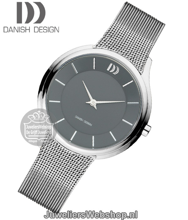 danish design iv64q1194 dames horloge zilverkleurig