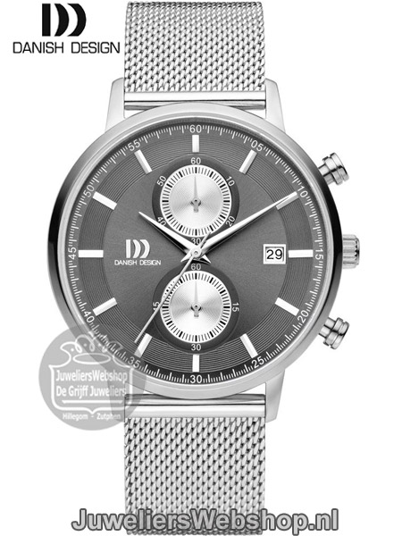 Danish Design IQ64Q1215 chrono horloge heren antraciet grijs