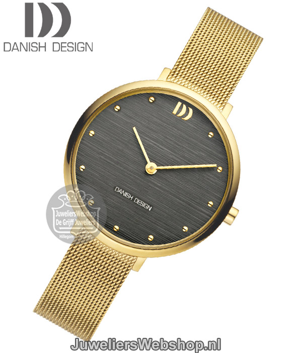 danish design 1218 dameshorloge edelstaal goud