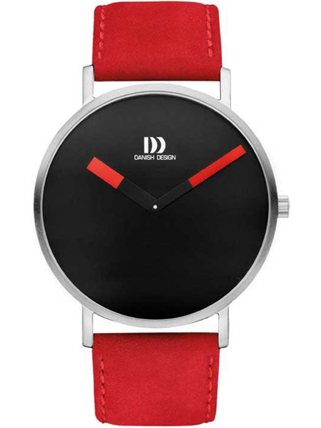 danish design herenhorloge iq24q1242 staal rood