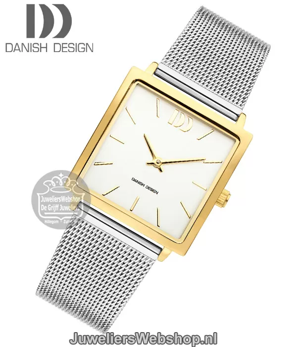Danish Design dames horloge Miami IV65Q1248 staal vierkant bicolor