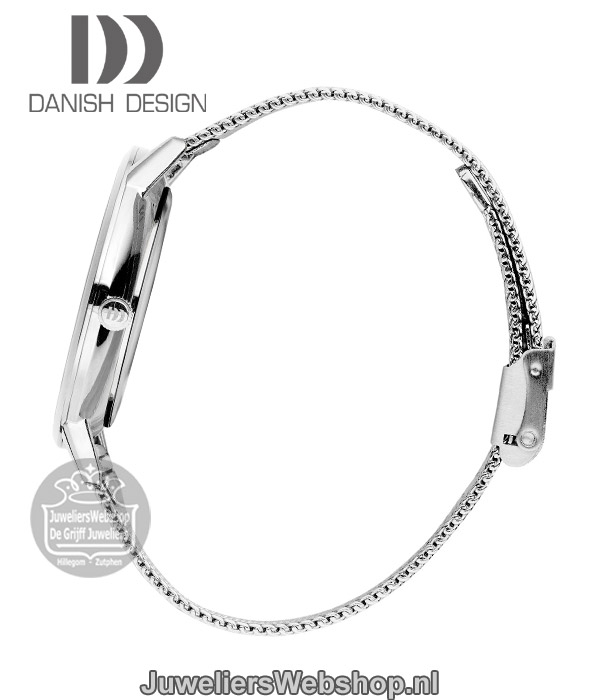 danish design iq62q1250 heren horloge staal zilverkleurig