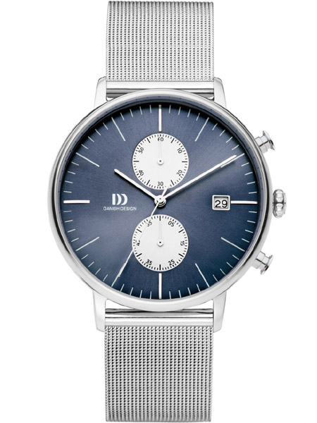 danish design chronograaf herenhorloge blauw i172q975