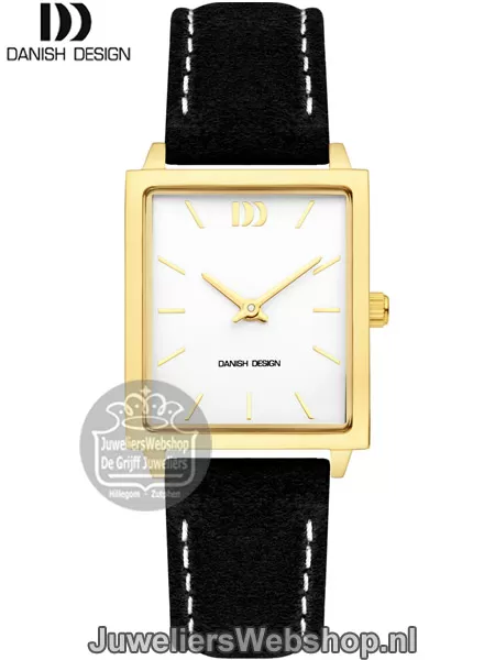 Danish Design dames horloge IV15Q1255 staal rechthoek met zwarte band