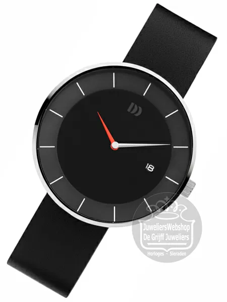 DD Studio Globe horloge 11-B1-02 heren staal zilver zwarte wijzerplaat