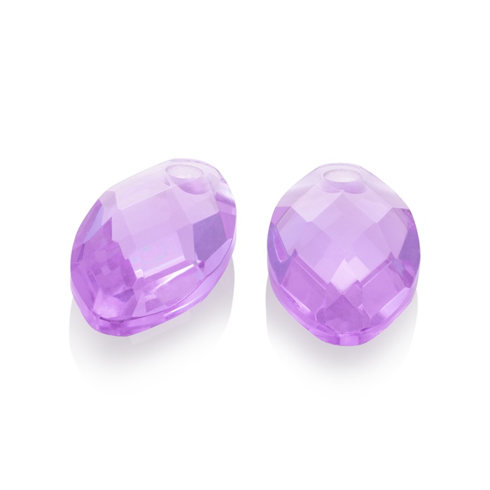 sparkling jewels earring editions facet Violet Quartz ear leaf eardrops eagem41-fclf-s