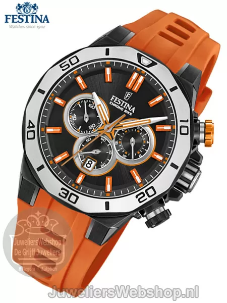 Festina horloge F20450-2 Chrono Bike 2019 Oranje Festina Watches