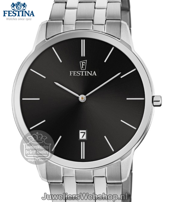 Festina F6868-3 horloge heren staal zwart