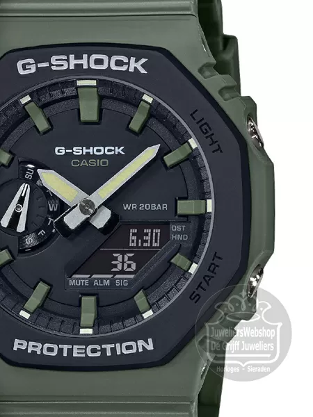 Groenten succes Triatleet Casio G-SHOCK GA-2110SU-3AER G-Shock Horloge Analoog Digitaal Groen