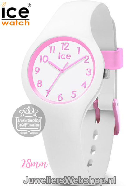 Ice Watch Ice Ola Kids Candy White IW015349 horloge wit met roze extra small