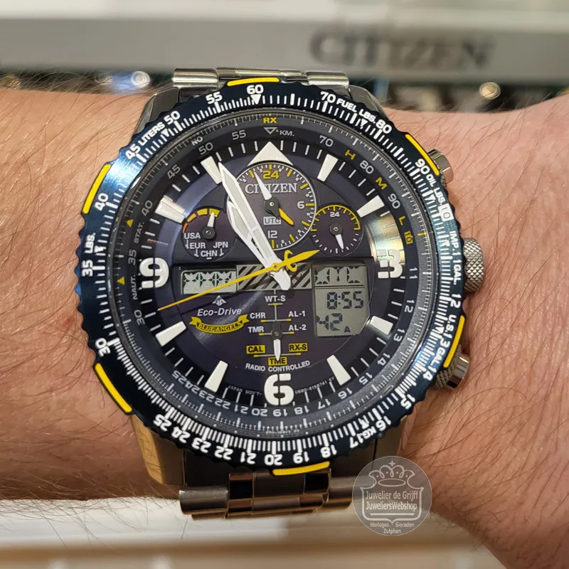 Citizen Blue Angels radio controlled horloge JY8078 52L eco drive