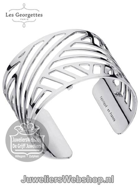 les georgettes 40mm armband ruban zilver