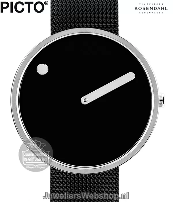 Rosendahl Horloge Picto Watch 43370-1020 Analoog 40mm Zwart