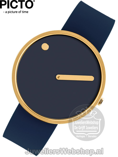 Picto Horloge PT43318-0520G Blauw Small 40mm