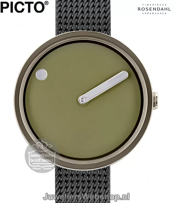 Rosendahl horloge Picto Watch PT43356-1212 staal 30mm antractiet