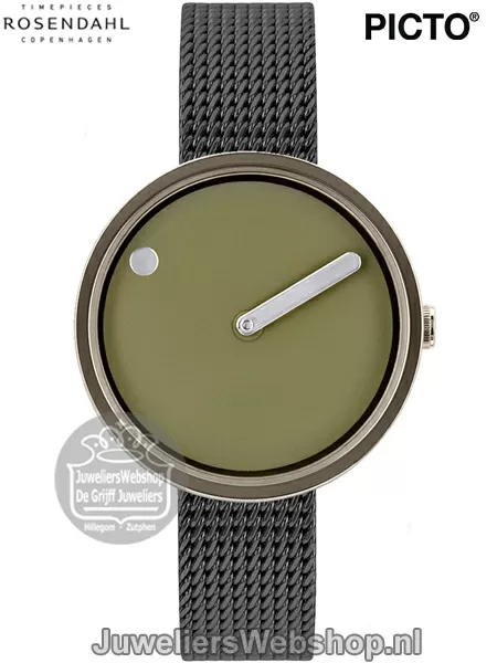 Rosendahl horloge Picto Watch PT43356-1212 staal 30mm antractiet