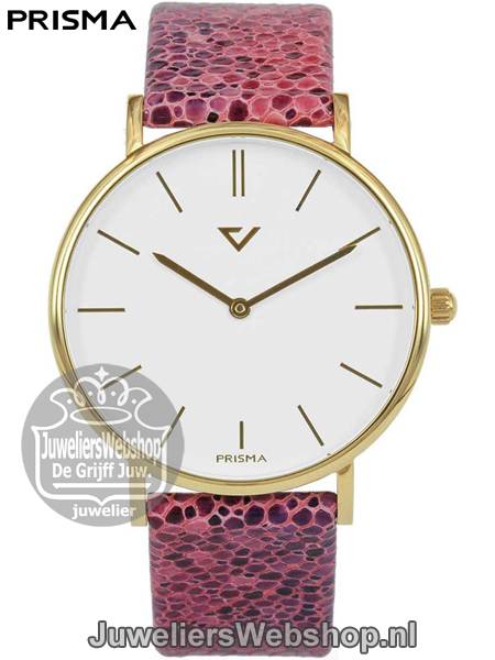 Prisma horloge 100%NL roze unisex speciale editie