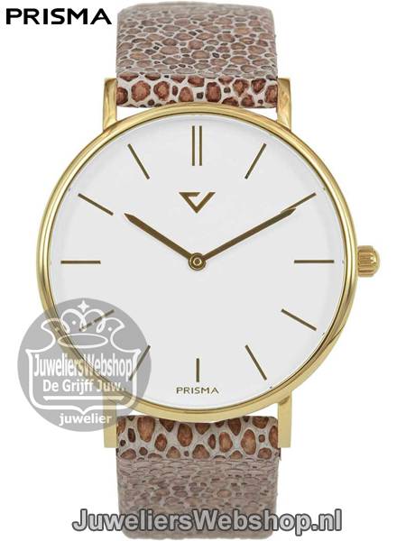 Prisma horloge 100%NL beige unisex speciale editie