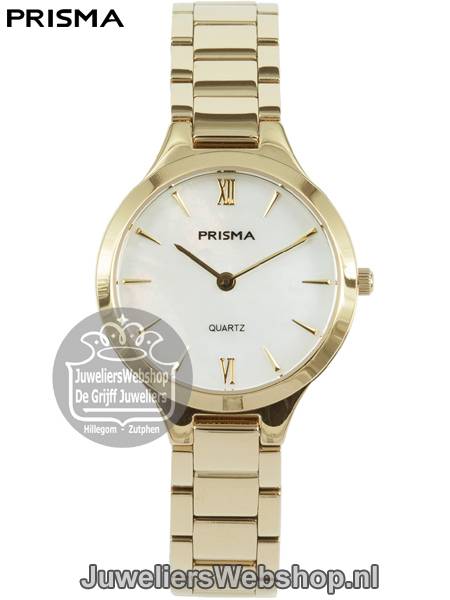 Prisma Horloge P1462 Simplicity Appeal Staal Dames Parelmoer Wijzerplaat