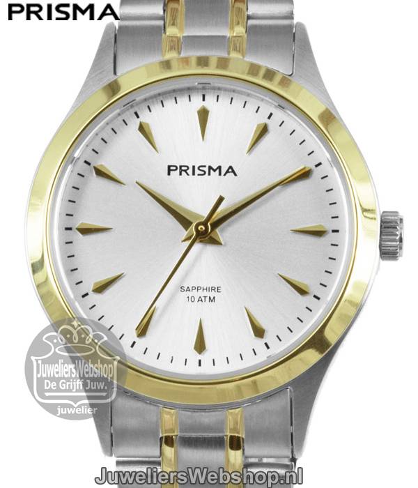 P.1658 Prisma Dames Horloge Staal Bicolor