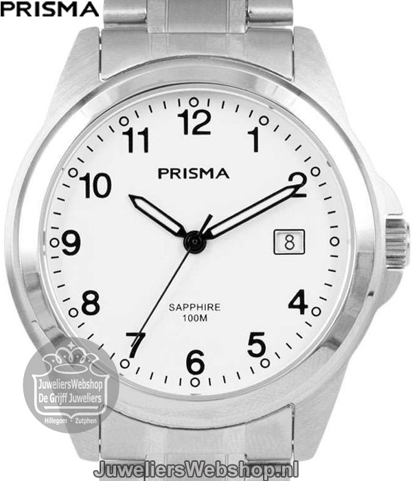 P.1859 Prisma Heren Horloge Staal