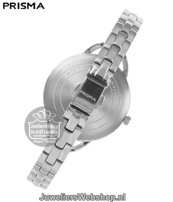 Prisma Simplicity dames horloge P1478 titanium zilverkleurig
